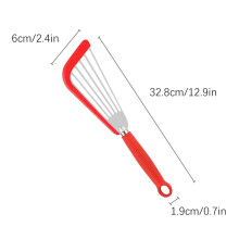 Castóir Spatula Neamhghreamaitheach Spatula Éisc Cruach Dhosmálta le Castóir Spatula Sliotáilte Cistine Silicone