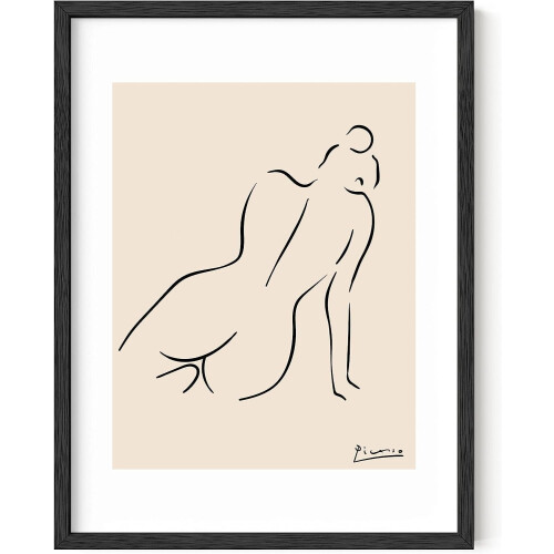 Αφίσα Γραμμικού Σχεδίου Picasso - Αφηρημένη Τέχνη Τοίχου με Γυναίκα, Μινιμαλιστική