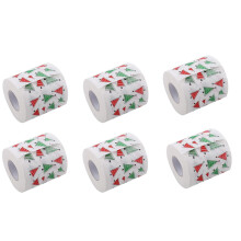 Papier toilette à motifs de Noël, papier toilette imprimé Père Noël et sapin de Noël, mouchoirs en papier imprimés de Noël