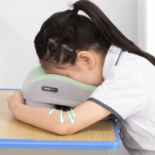 Oreiller de sieste ergonomique Txmfgh en émulsion, structure alvéolée respirante, housse amovible, idéal pour le bureau, l'école et la maison.