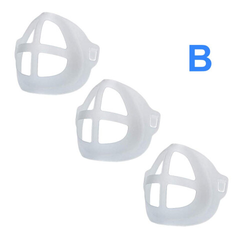 3D Mask Bracket Silicone Insert for Comfortable Breathing and Makeup Protection, 3pcs Reusable Face Mask Support Frame 1