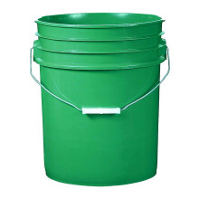5 Gallon Green HDPE Plastic Buckets 3 Pack, Heavy Duty Storage Containers for Liquids and Food