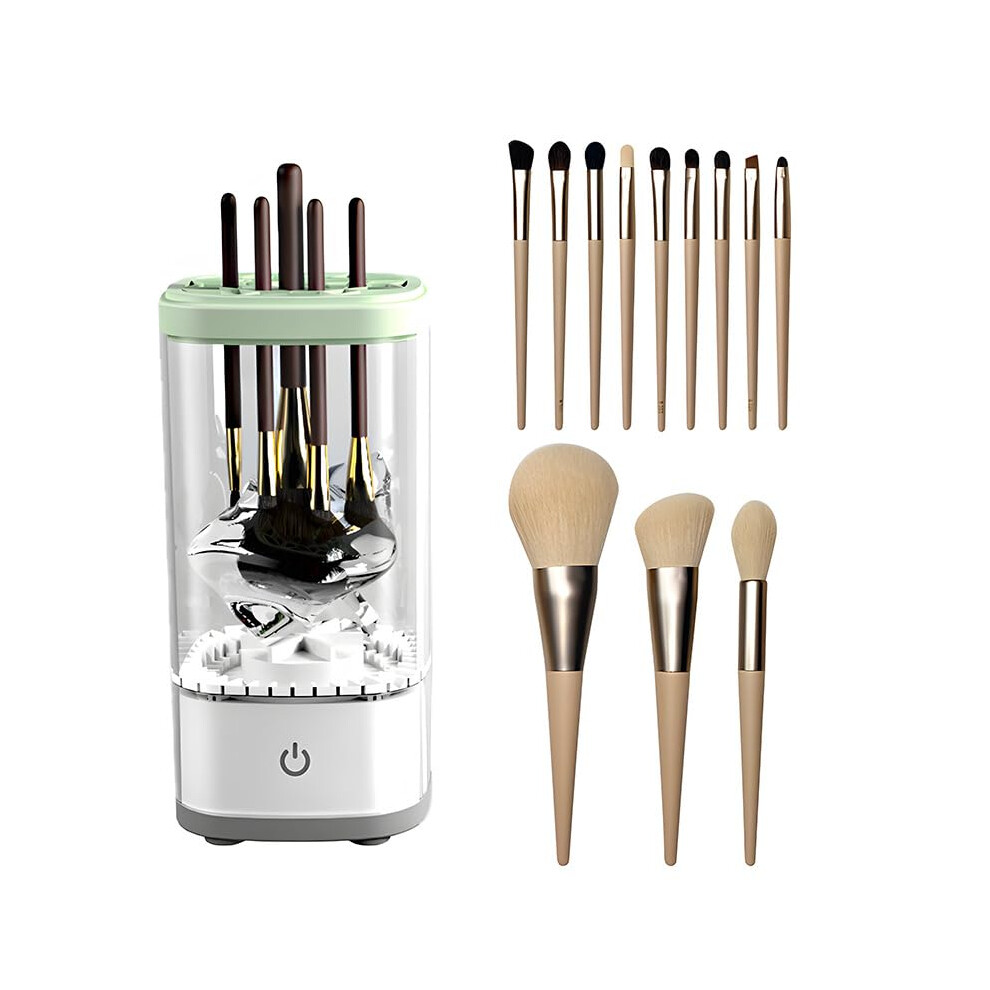 Electric Makeup Brush Cleaner Machine with TypeC Fast Wash and Dry for All Size Brushes