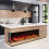 70Inch 3-Sided Smart Electric Fireplace 2