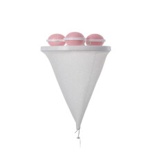 Washing Machine Hair Remover Ball with Filter Bag for Lint Pet Fur Cleaning (Pink, 17.5x9.2x5cm)