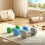 KM-Fit 18 kg dumbbell set with stand 8