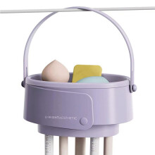 Makeup Brush Cleaner Mat with Foldable Silicone Bowl for Washing, Storage and Air Drying Brushes
