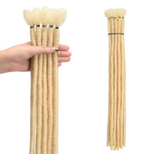 Light Blonde 50cm Synthetic Dreadlock Extensions Single End 10 Strands for Instant Hair Transformation