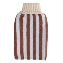 Friction Bath Towel Set of 2 Red Brick Color Exfoliating Body Scrub for Shower Spa