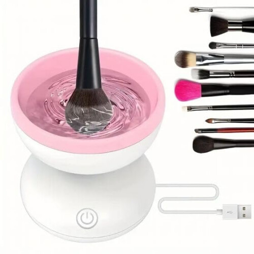 Electric Makeup Brush Cleaner Machine USB Automatic Portable Tool for All Size Cosmetic Brushes