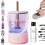 Automatic Makeup Brush Cleaner with Waterproof Design for Brush Sets, Plugin Pink Model 1