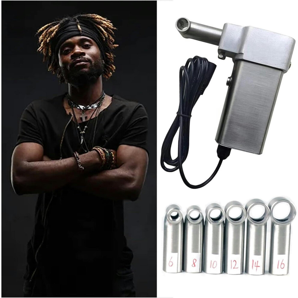 Unisex Automatic Dreadlock Maker 6Mm With 6 Heads, Triple Needle Speed For Crochet Braids And Extensions