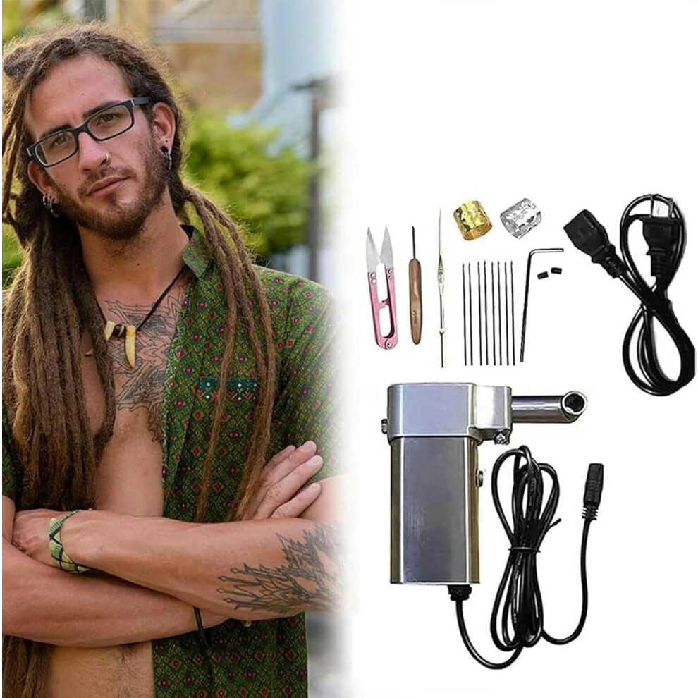 Unisex Electric Dreadlock Machine With 12Mm Head, Fast Crochet Braiding Tool For Instant Hair Extensions