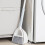 2 Pack Broom and Dustpan Set for Efficient Floor Sweeping, Compact Design, White 2