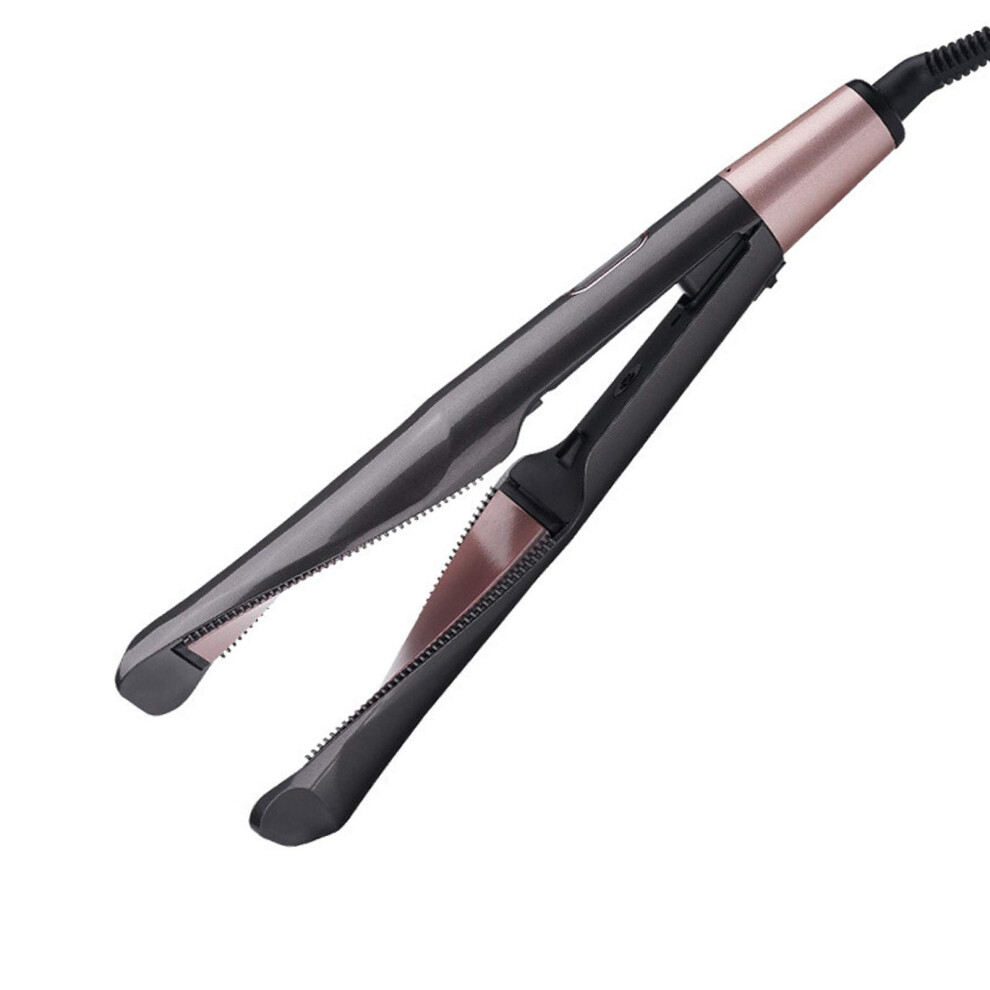 2 in 1 Hair Straightener and Curler with LCD Temperature Control, Tourmaline Ceramic for All Hair Types