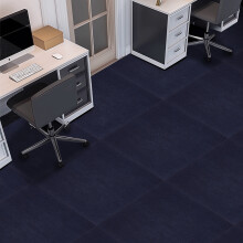 (Dark Blue, 60x60cm) 10pcs Polyester No-Residue Self-Adhesive Carpet Tiles
