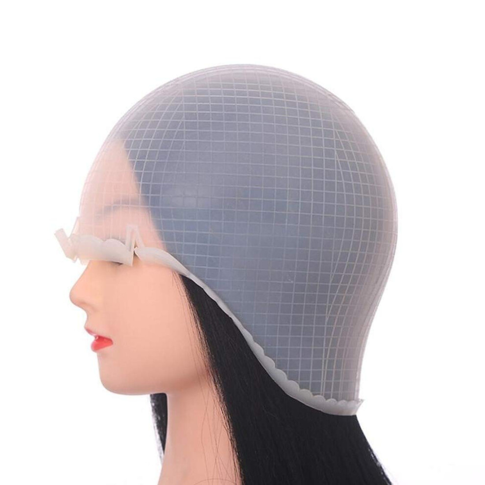 Reusable Silicone Highlighting Cap with Hook Needle for Precise Strand Selection and Salon Hair Coloring