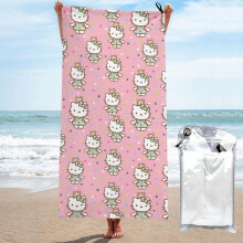 Soft Microfiber Cat Beach Towel - 27.5"x55" Quick Dry, Portable Bath Towel for Travel, Swimming, Sports, Fitness (Vertical)