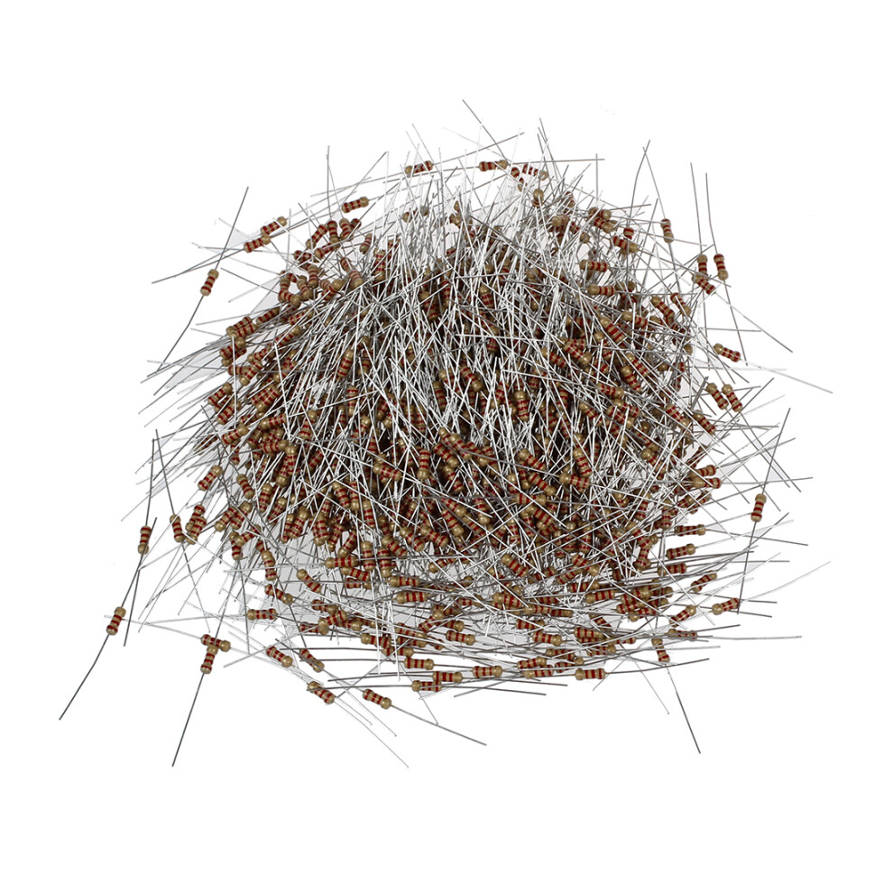 1000 Pcs 250V 2.2K Ohm Axial Lead Carbon Film Resistors 9149926958499