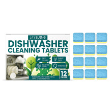12 Pack Dishwasher Cleaner Tablets for Odor Removal and Deep Cleaning of Buildup