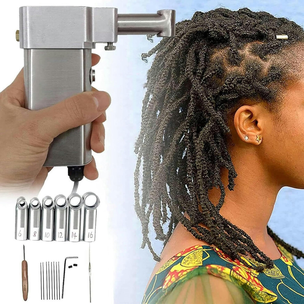 Unisex Dreadlock Machine With 20 Needles, Automatic Crochet Hair Braider For Fast Multisize Braids