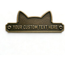 (6*1.8", Style-05) Personalized Engraved Brass Kennel Plate - Custom Doghouse Sign for Indoor & Outdoor Use