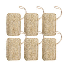 Natural Luffa Dish Scrubber Pads for Pots and Pans Oil Stain Removal Kitchen Cleaning Cloths Set of 8 (7x11cm)