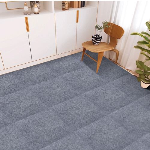 Living And Home (Grey, 30x30cm) 20pcs Polyester No-Residue Self-Adhesive Carpet Tiles
