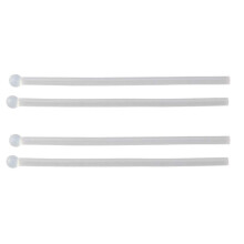 Silicone AntiSlip Eyeglass Temple Tips Sleeves for Glasses Sunglasses, 2 Pairs Transparent