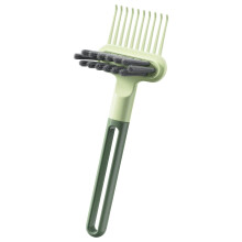 Hair Comb Cleaner 2 in 1 Hair Removal Tool with NonSlip Handle for Salon Home Use Green