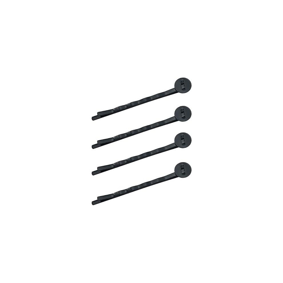 50 Pcs Black Bobby Pins with Tray Bases Hair Clips for DIY Crafts and Hair Styling