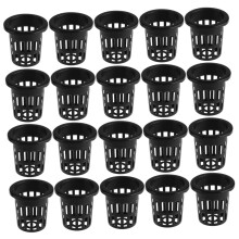 50pcs Hydroponic Net Pots Black Mesh Planting Baskets for Indoor Outdoor Garden Greenhouse