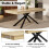 Oak Colour Extendable Table for 6-8, Metal Legs 6