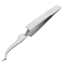 1pc Buccal Tube Tweezers Dental Tweezers Tool Angled Tip Stainless Steel Tweezers