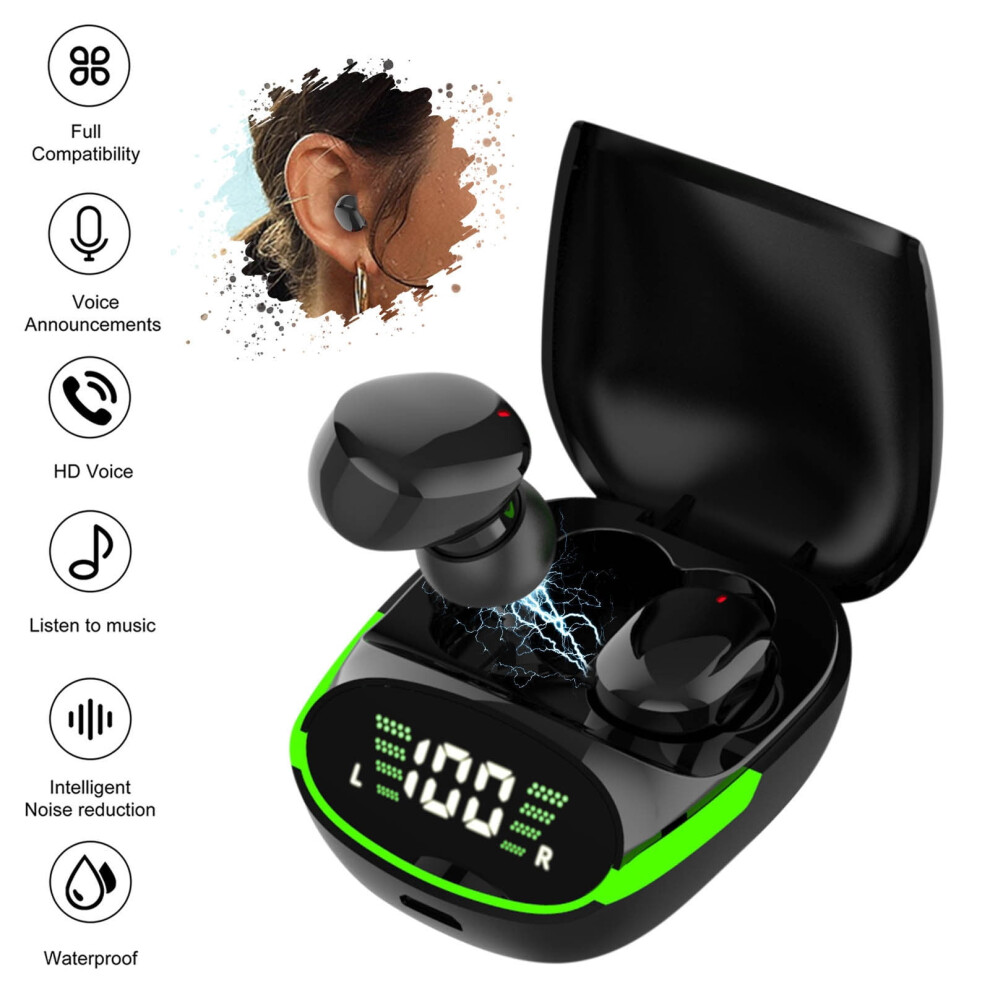 Avtoify Bluetooth Earbuds Wireless Earbuds Bluetooth 5.1 Digital Display Noise Reduction Bluetooth Headset Multicolor 9175034116803
