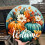 Ξύλινο κρεμαστό κόσμημα με αριθμό πόρτας AutumnNew Harvests, στρογγυλό, διακοσμητικό 7