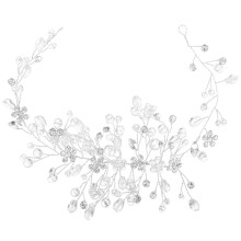 Accesorii de păr cu cristale pentru mireasă, flori de nuntă cu perle, diademă pentru mireasă, tiară cu stras, bandă de păr pentru femei,