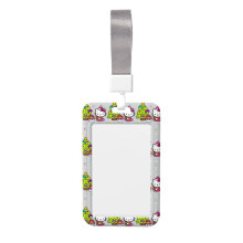 Hello Kitty Weihnachts-Ausweishülle mit Lanyard (vertikal) – Umweltfreundlicher, leichter Ausweishalter mit abnehmbarem Lanyard, 2,5" x 4",