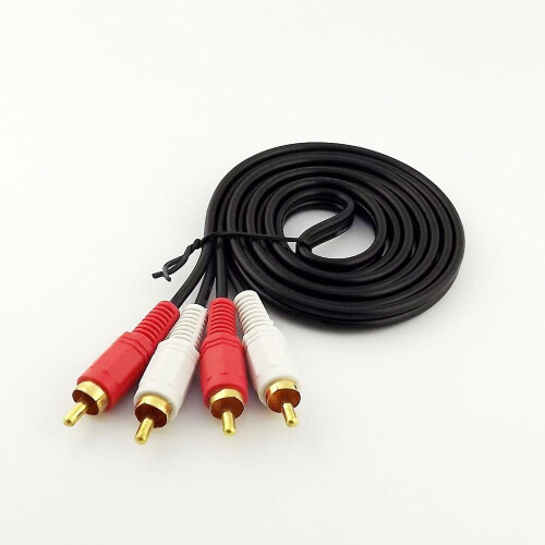 ΓΙΑ 10 τεμάχια 5ft1.5m Twin2RCA Καλώδιο Ήχου Χρυσό Δύο Αρσενικά Προβολέας Τηλεόρασης 2RCA