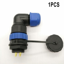 Conector de cable impermeable SP20IP68, conector circular en codo de 90 grados, 2-9 pines.