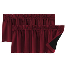 2 Stück moderne, elegante Gardinenblenden, lichtundurchlässig, schwarz beschichtet, ideal für Wohnzimmer und Schlafzimmer
