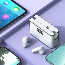 Kabellose Bluetooth-Kopfhörer von Txmfgh mit Powerbank, halb-in-Ear-Sport-Digitalanzeige, 5,3-GHz-Chip, 6–8 Stunden Wiedergabezeit,