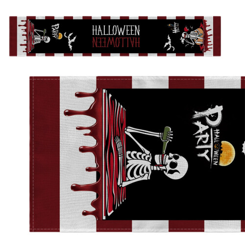 Τραπεζομάντιλο Luckky72x13in για Halloween - Σχεδιασμός Ιστοσελίδας με Λινό Σκελετό & 2