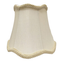 Abat-jour de lustre à cloche festonnée à clipser Royal Designs, Inc., CSO-1028-5EG, 3 x 5 x 4,5 cm, couleur coquille d'œuf, 1 pièce