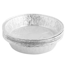10 Pack Aluminum Foil Pans 7 Inch Round OilProof HeatResistant for Pie Baking BBQ Meals
