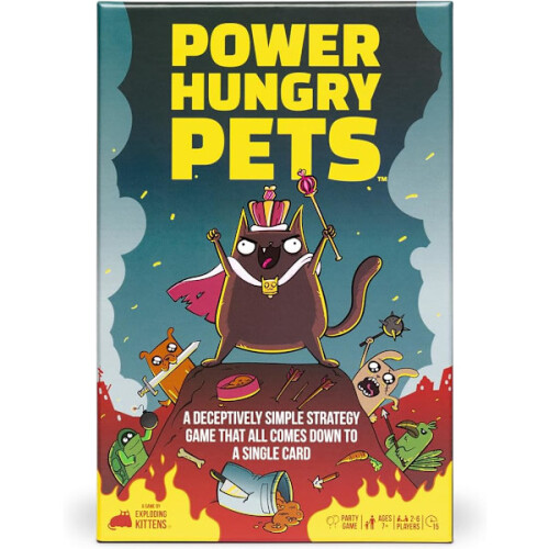 Power Hungry Pets από την Exploding Kittens - 2-6 Παίκτες - Ηλικίες 7+ - 15 Λεπτά Παιχνίδι - Στρατηγικό