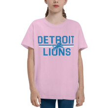 DET_Lions Boys and Girls for Teenage round neck Short Sleeve Shirt for Sports Football Team Logo for Baseball Fans Gifts