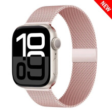Milanesiskt looparmband kompatibelt med Apple Watch 40 mm, 41 mm, 42 mm, 44 mm, 45 mm, 46 mm, 49 mm, iWatch-serien 9, 8, 7, 6, 5SE, Ultra2,