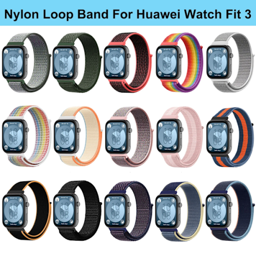 Νάιλον λουράκι συμβατό με Huawei Watch Fit4/4Pro, Υφασμάτινο αθλητικό μπρασελέ Smartwatch, Μπλε 1