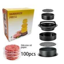 Máquina prensadora redonda para pasteles de carne, compatible con moldes para bolas de arroz y hamburguesas, prensa de hamburguesas de plástico
